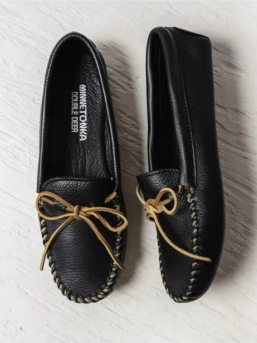 Minnetonka Men's Double Deerskin Softsole Moccasins Size 12
